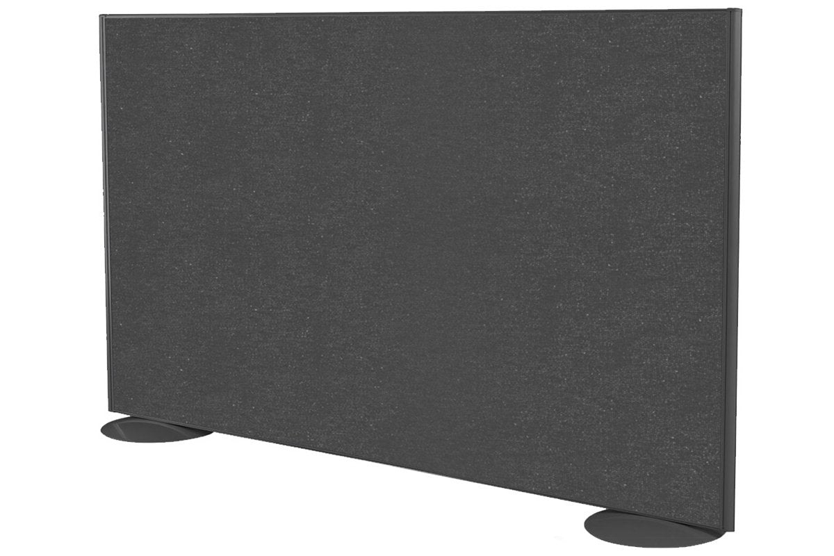 Freestanding Office Partition Screen with Fabric Panel & Black Frame - 1200H x 1800W - Privacy Divider for Workspace, Conference Room, or Home Office