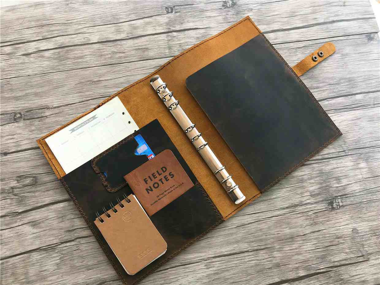 Premium Custom Refillable Leather Notebook - Personalized Journal for Writing, Sketching & Note Taking - Perfect for Office, School & Travel Use