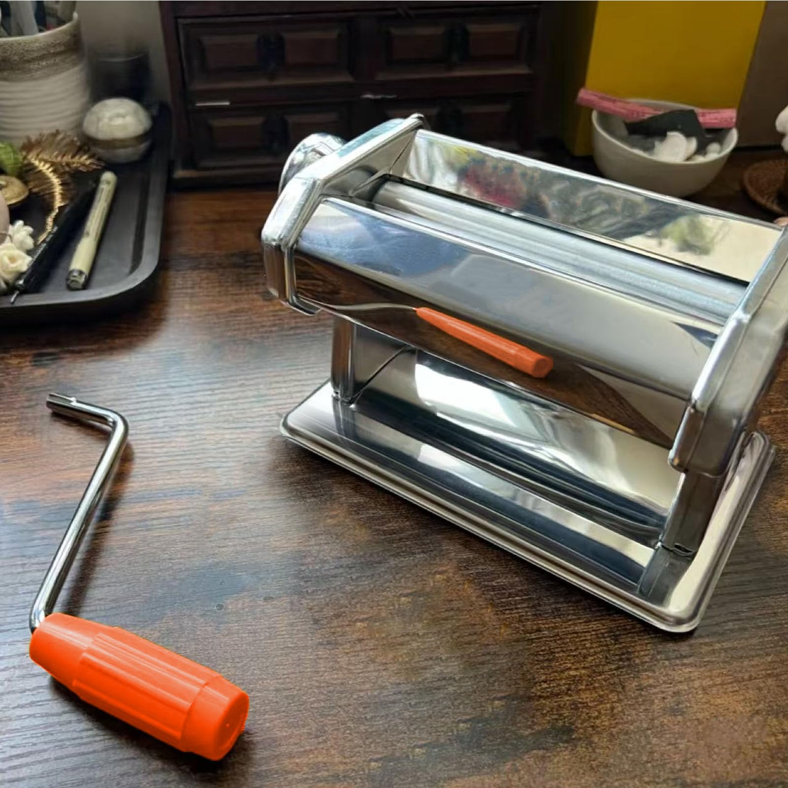 Durable Pasta Maker Handle Replacement - 45x100x90mm Manual Noodle Maker Fixing Clip - Compatible with Most Pasta Machines - Perfect for Home Kitchen & Italian Cooking Enthusiasts