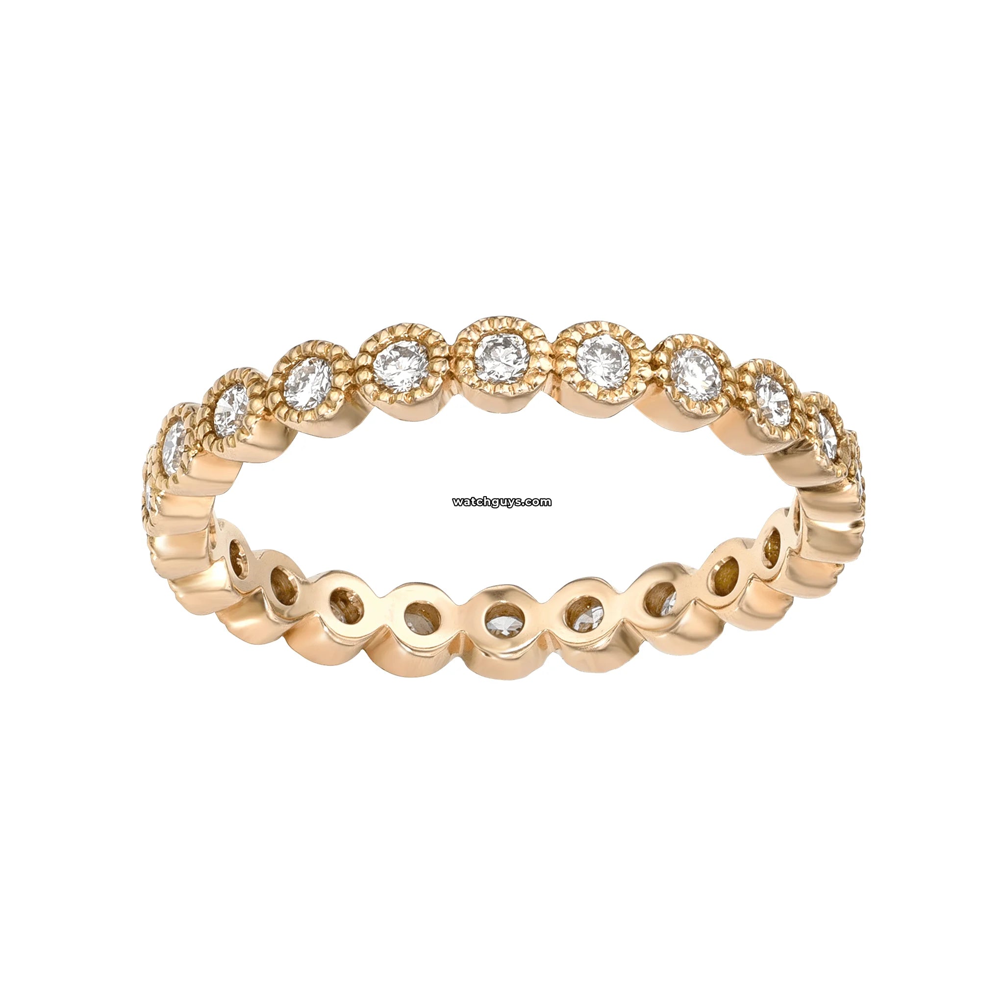 0.48 Carat TW Bezel Set Diamond Eternity Ring in 18k Rose Gold - Perfect for Anniversaries, Engagements & Special Occasions