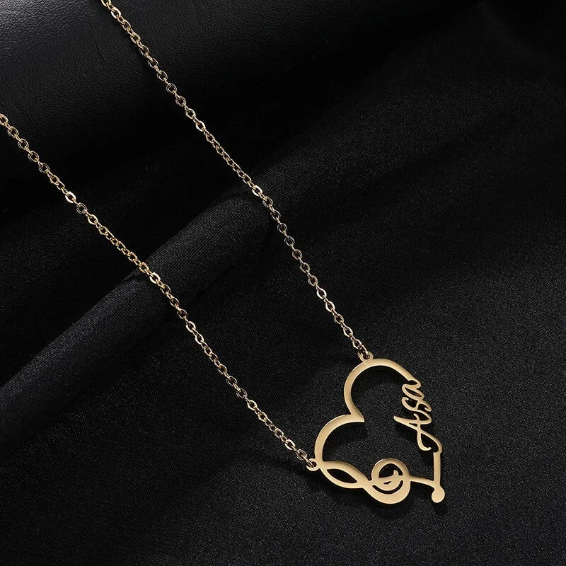 Personalized Cross Heart Pendant Name Necklace for Women - Custom Engraved Jewelry Gift for Mom, Wife, Girlfriend | JY068 | Perfect for Valentine's Day, Anniversary & Birthday Gifts