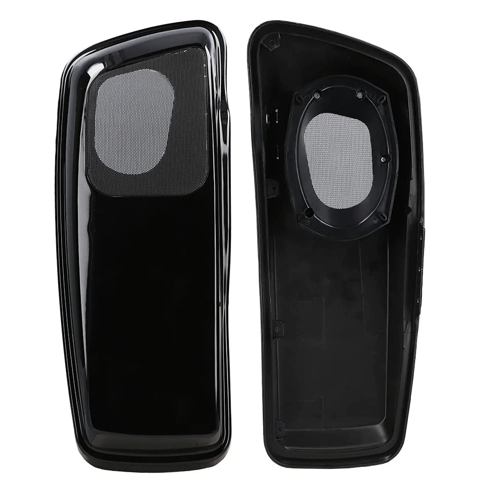 Harley-Davidson 2014-Up Saddlebag Covers with 6x9 Speaker Adaptors & Seat Heater | Replacement Saddlebag Covers for Touring Models | Perfect for Long Rides & Custom Audio Upgrades (BC-HD69-14U)