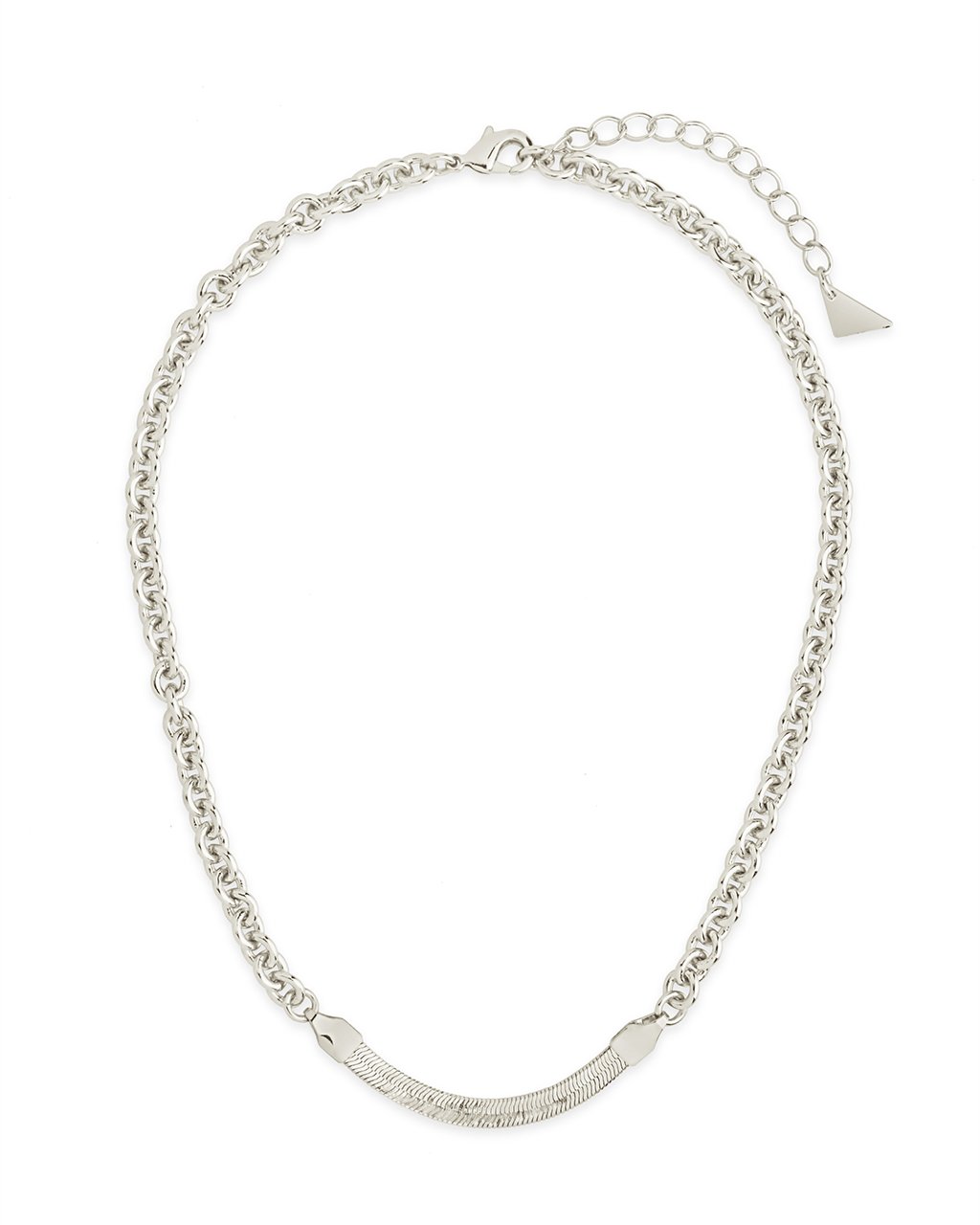 Marzia Herringbone & Rolo Chain Necklace - Elegant Layered Gold Jewelry for Women | Perfect for Date Night, Office Wear & Special Occasions