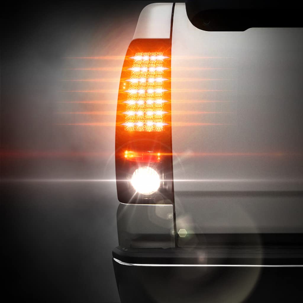 2003-2006 Chevy Silverado 1500/2500/3500 LED Tail Lights Pair - Smoke Black - Spyder Auto 5001764 | Upgrade Your Truck's Style & Visibility for Night Driving