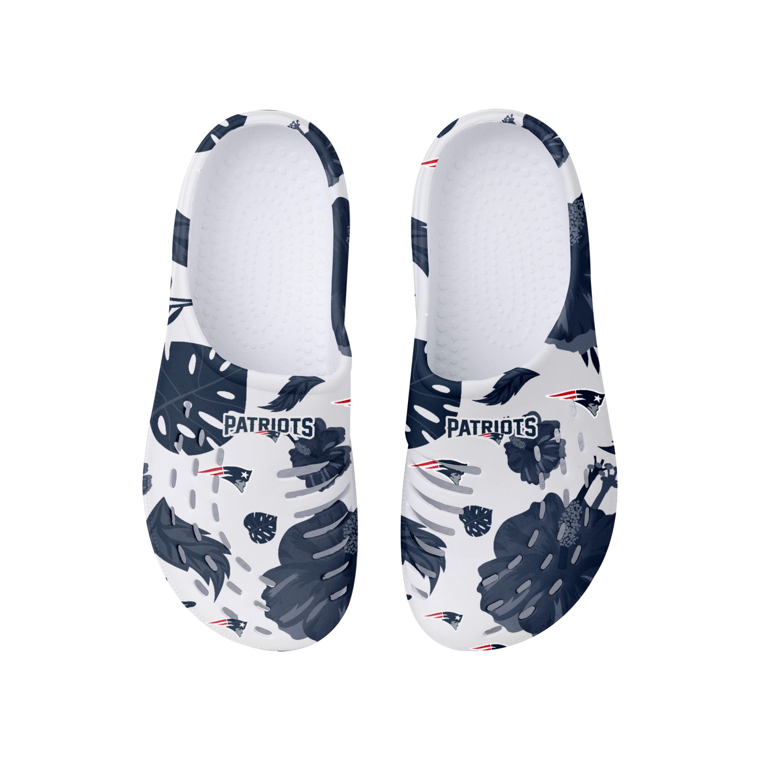 FOCO Women's NFL Team Logo Floral Garden Clog Sandals - Comfortable Waterproof Slip-On Shoes for Women, Perfect for Beach, Pool, and Outdoor Activities