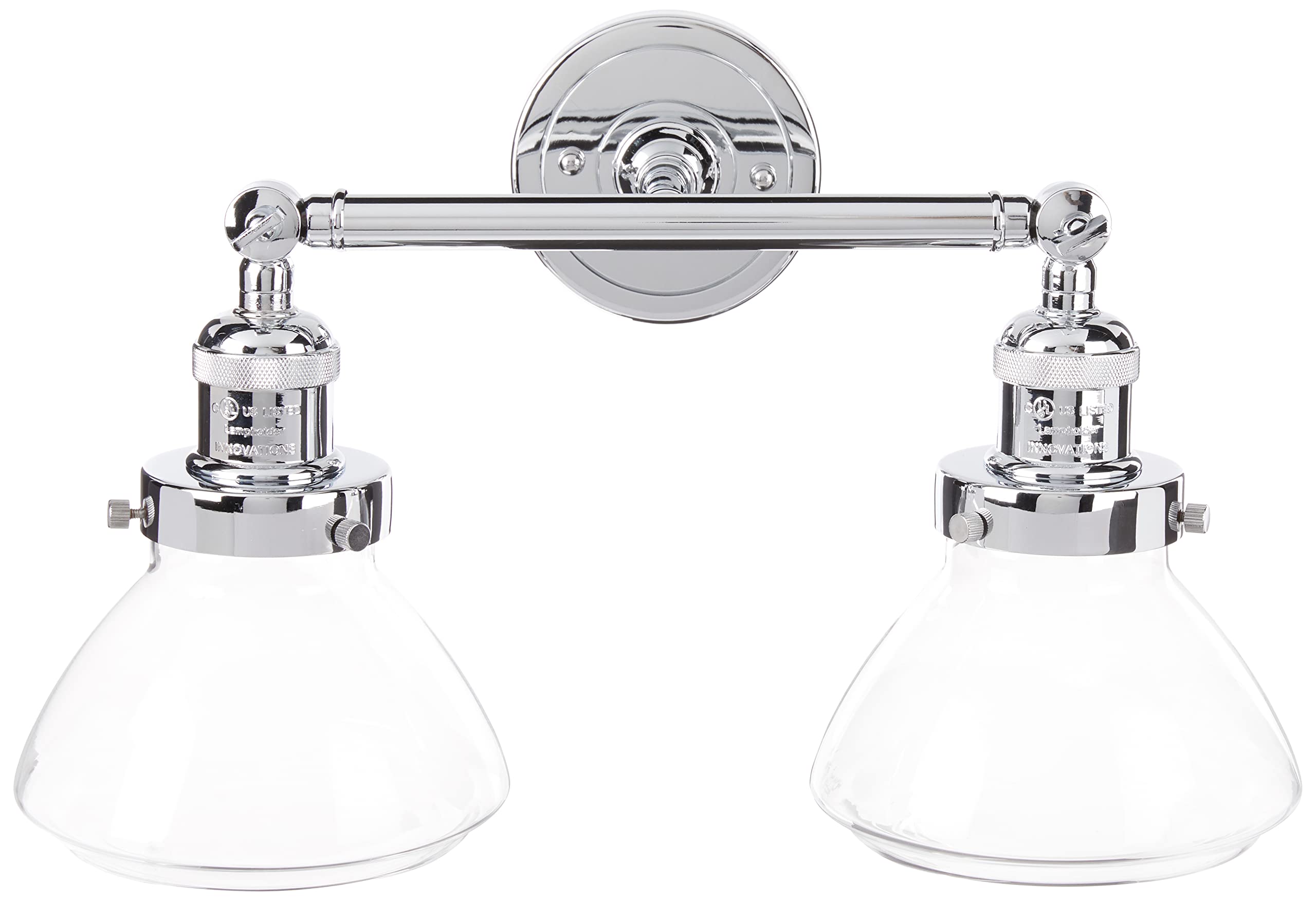 Innovations Lighting 208L-PC-G322 Olean 2-Light Bathroom Vanity Light - Franklin Restoration Collection - Perfect for Bathroom Mirror Lighting and Modern Home Decor