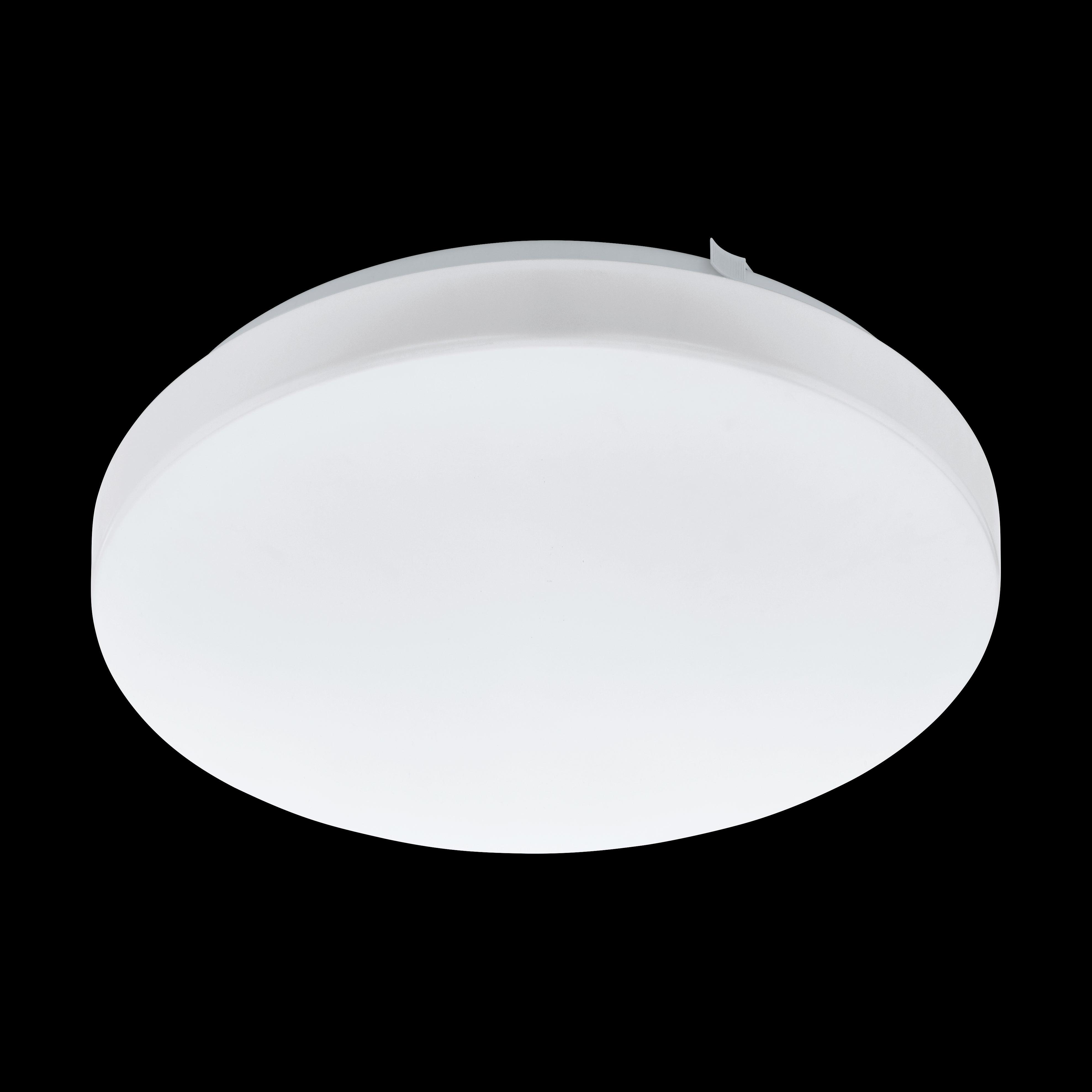 Eglo Frania 28cm White Round LED Flush Mount Ceiling Light - Modern Lighting for Bedroom, Kitchen, and Hallway