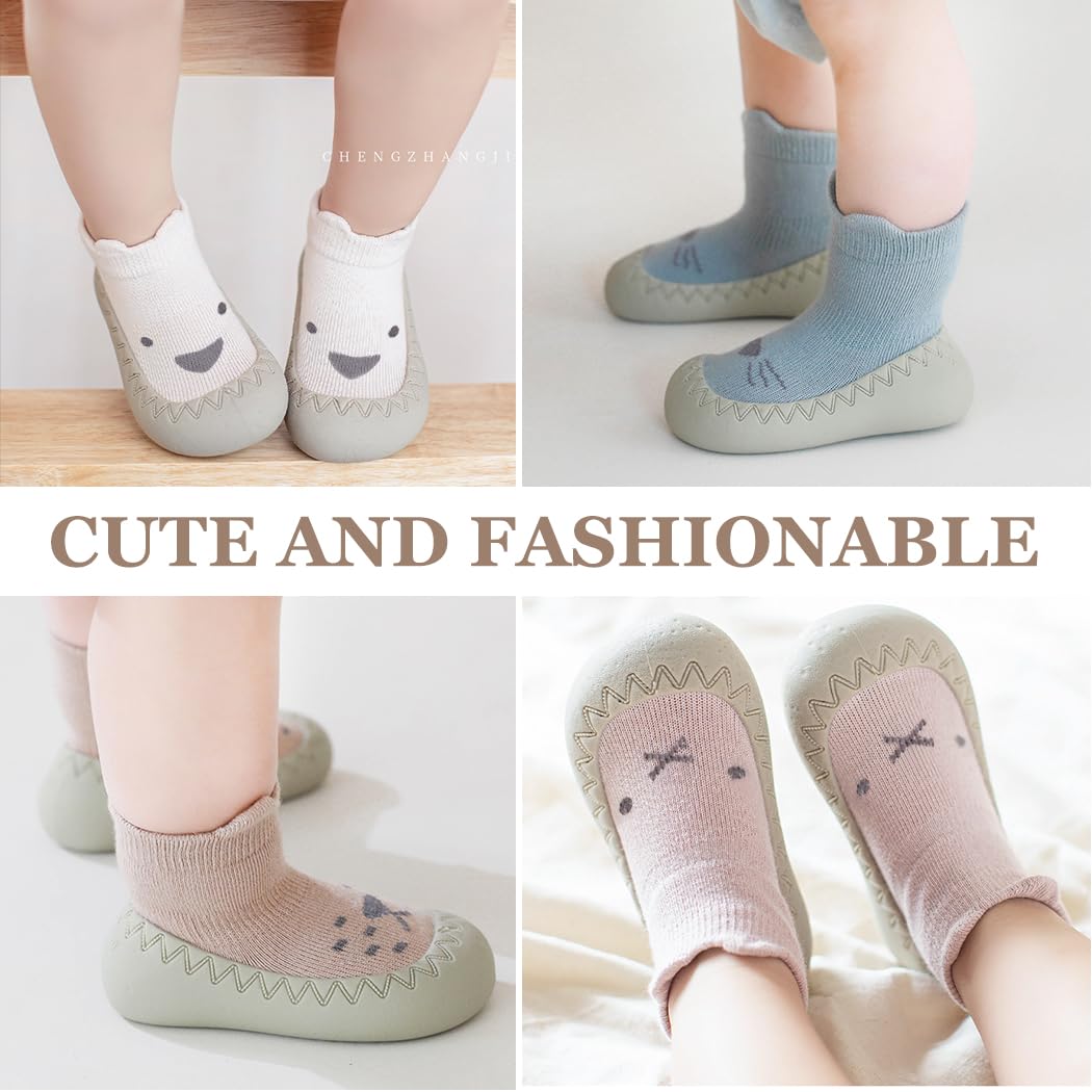 Best Non-Slip Baby Walking Shoes for Girls - Soft Rubber Sole Cute Cartoon First Walkers | Perfect for Indoor Play, Learning to Walk & Toddler First Steps