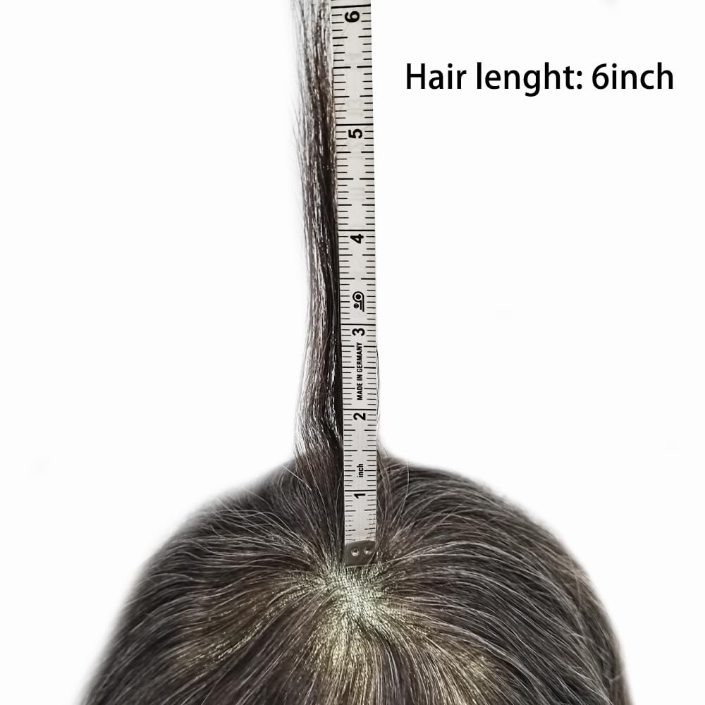 Men's Toupee Hair System - 0.1-0.12mm PU Base with European Remy Human Hair - Natural Looking Hair Replacement for Thinning Hair - 7x9 Size in #230#2 Dark Brown with 30% Synthetic Grey (120% Density) - Perfect for Daily Wear, Special Occasions & Confidence Boosting
