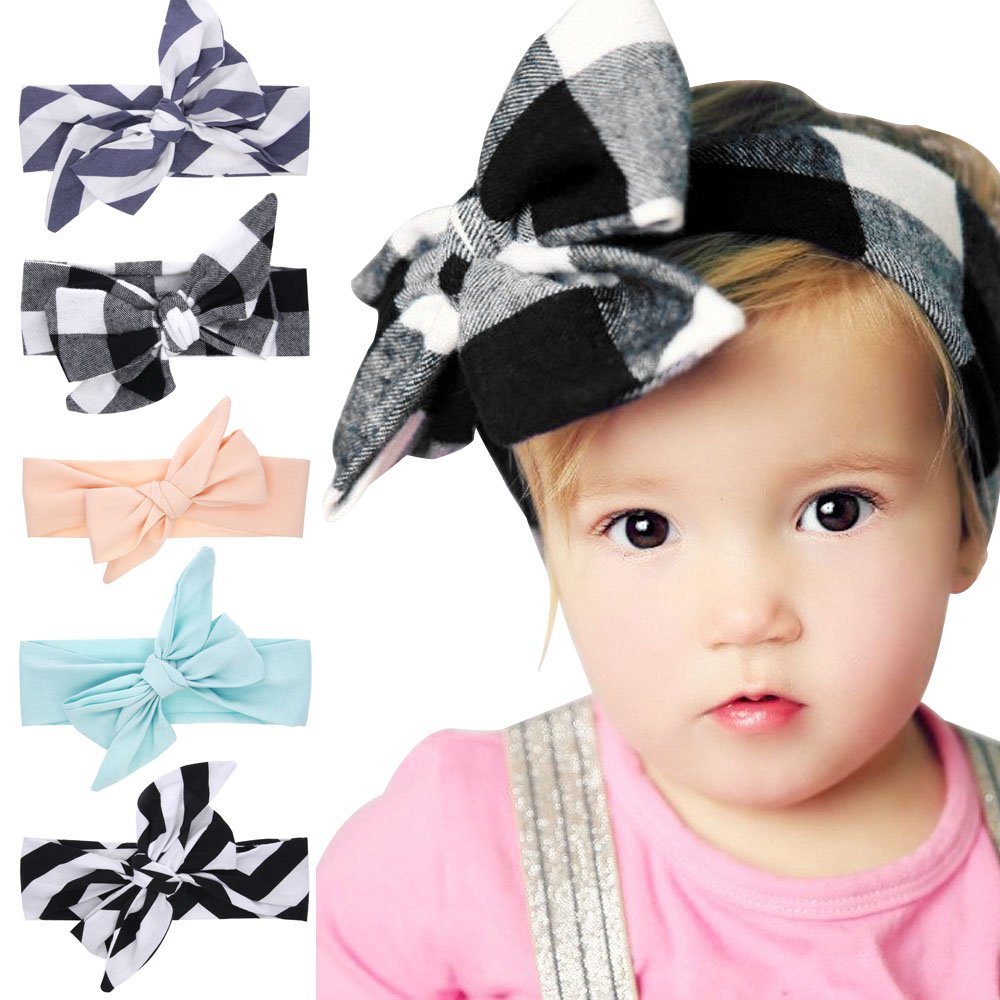 Baby Headbands Turban Knotted - Soft Stretchy Hair Accessories for Newborns, Toddlers & Kids | Perfect for Photography, Birthday Parties & Daily Wear
