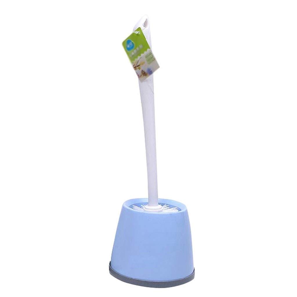 2021 HONGYIFEI Long Handle Toilet Brush Set with Holder - No Dead Corner Cleaning for Home & Bathroom, Squat Base Design (Blue) - Perfect for Deep Cleaning Toilets, Bathrooms, and Hard-to-Reach Areas
