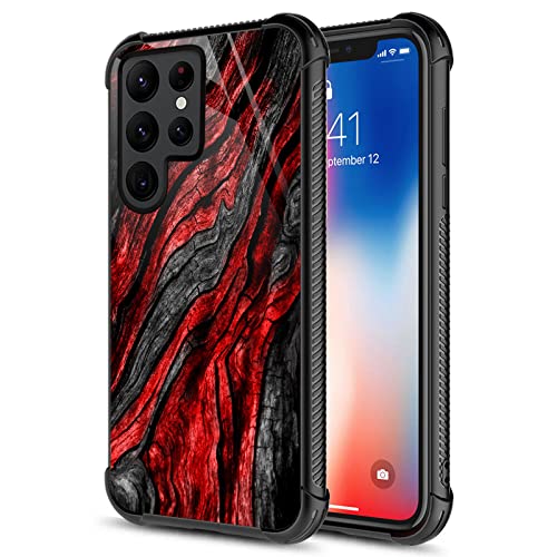 Black Red Wood Grain