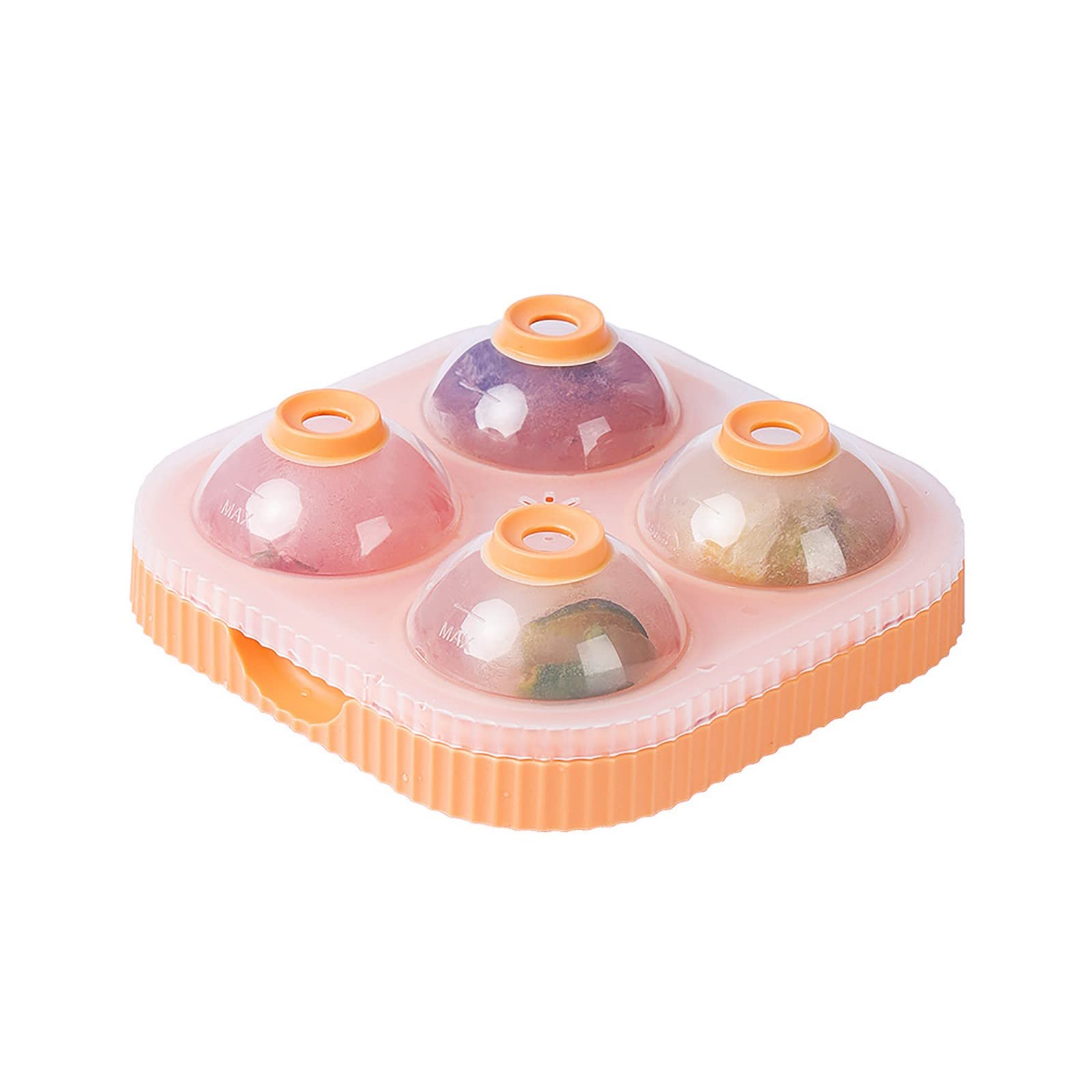 Premium Silicone Ice Ball Maker Mold with Lid - Easy Fill & Release Large Round Ice Cube Tray for Cocktails, Whiskey, Bourbon - Perfect for Home Bars, Parties & Elegant Drink Presentation