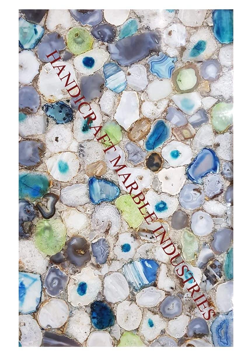 Natural Agate Stone Rectangle Table Top 60