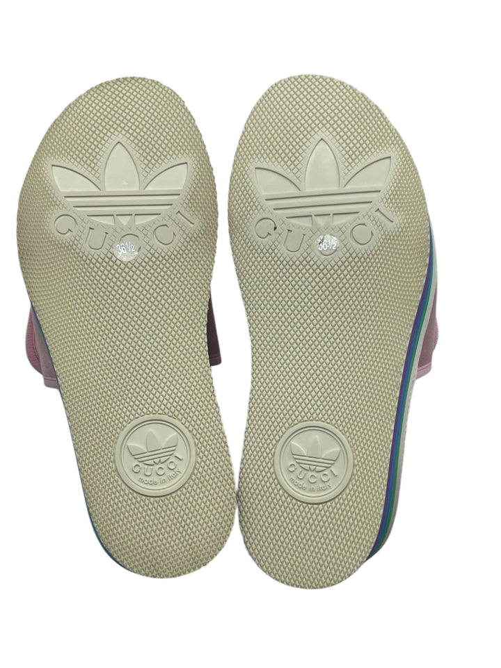Gucci x Adidas Women's Platform Sandals Size 36.5 (US 6.5) - Fashionable Summer Shoes for Casual Outings & Beach Vacations