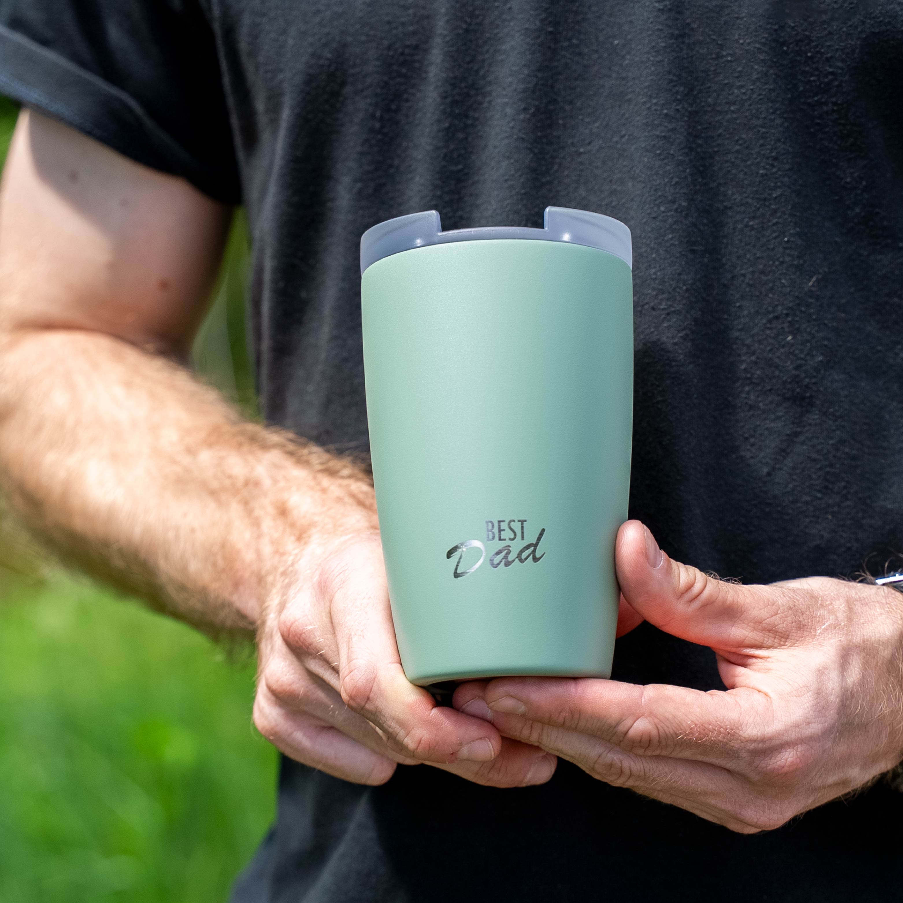 Sage Best Dad Magnetic Travel Mug - Insulated Stainless Steel Thermos for Coffee & Tea - Perfect for Commuting, Camping & Office Use