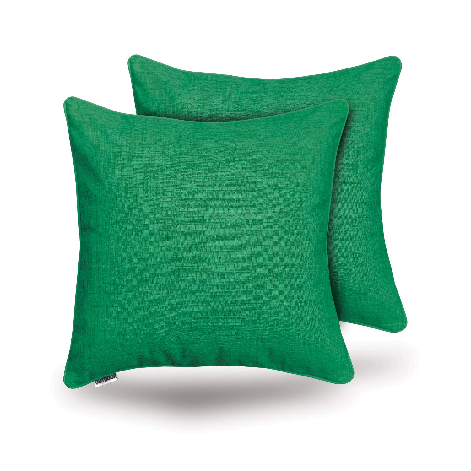 Parkdale 2-Pack Waterproof Decorative Square Throw Pillows & Covers - 18x18 Inch Solid Olive Green - for Sofa, Bedroom, Couch, Outdoor Use - Perfect for Home Decor, Patio Furniture, and Cozy Living Spaces