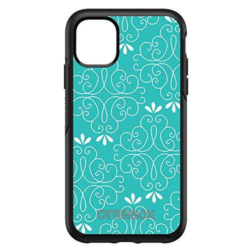 Teal White Floral