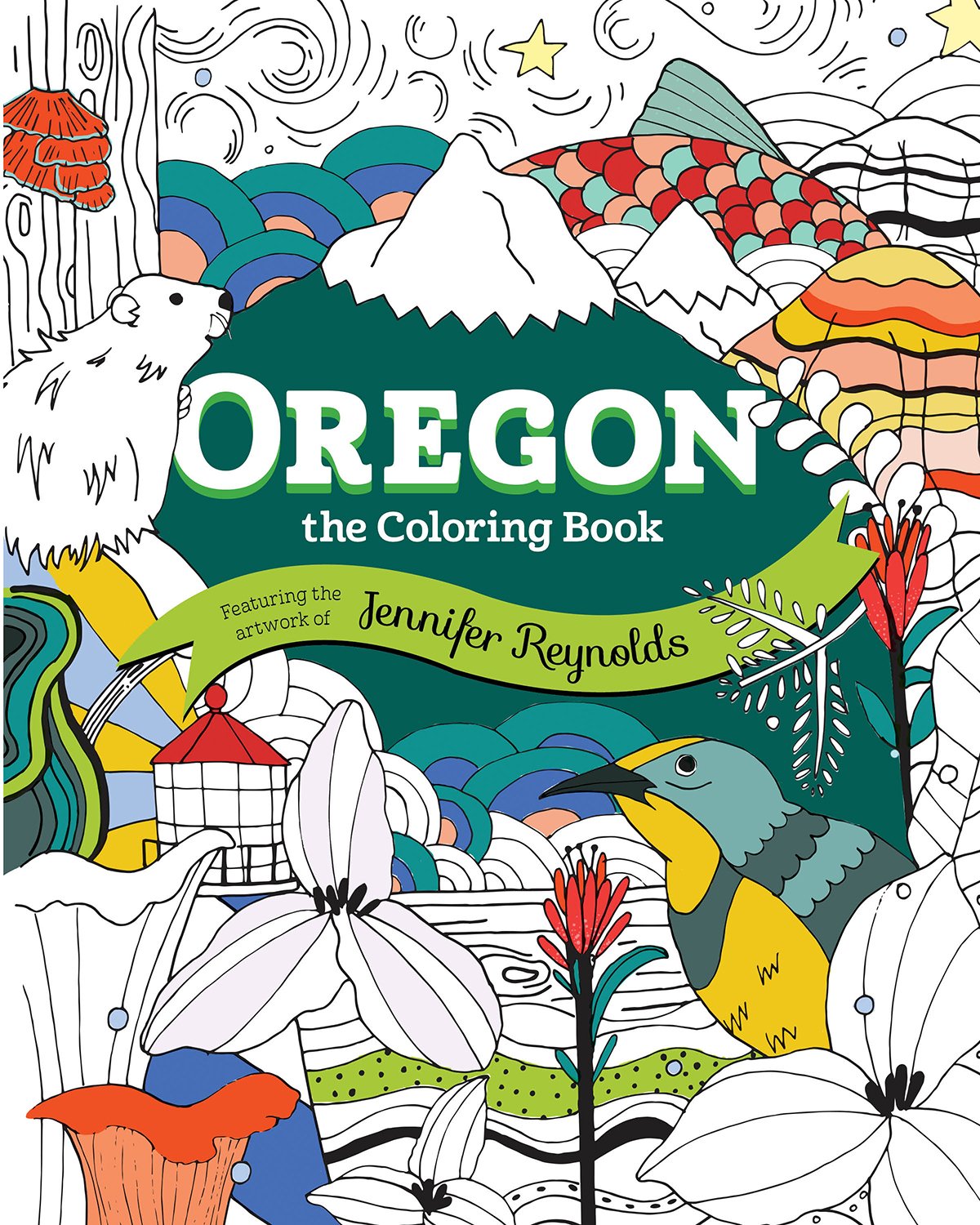 Oregon Coloring Book for Adults & Kids - Relaxing Scenic Nature & Landmark Designs | Perfect for Stress Relief, Travel Inspiration & Family Fun