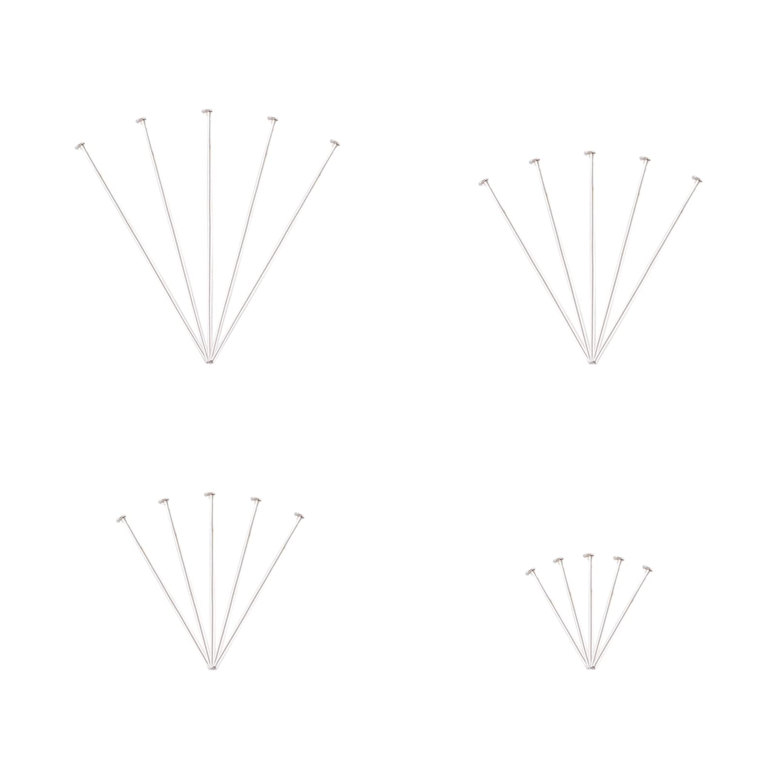 600Pcs Silver Iron Flat Head Pins for Jewelry Making - 20/30/38/45mm Length, 0.7mm Thick - DIY Earrings, Bracelets, Necklaces - Perfect for Crafting, Beading & Jewelry Design Projects