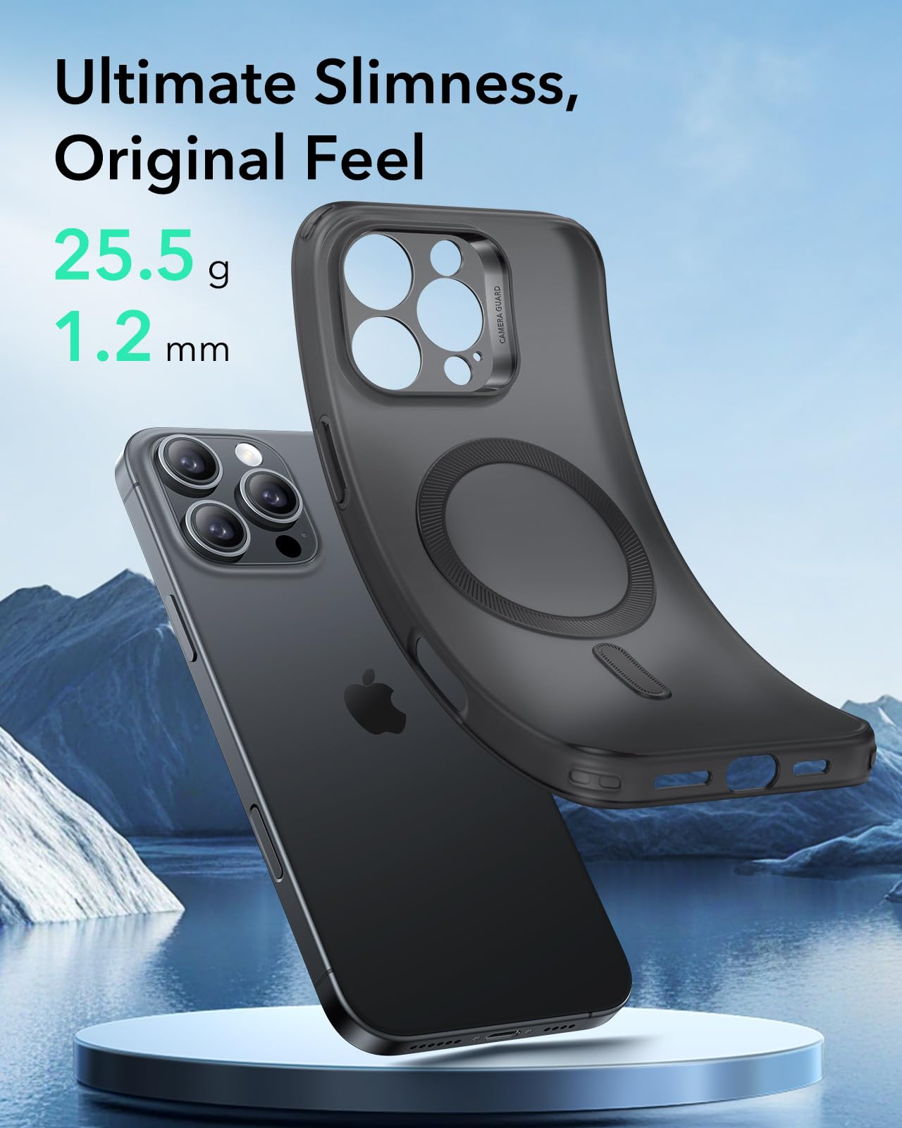 ESR iPhone 16 Pro Case with MagSafe - Slim Shockproof Magnetic Cover with Camera Protection | Anti-Yellowing & Scratch Resistant | Frosted Black Design | Perfect for Daily Use, Travel & Outdoor Activities