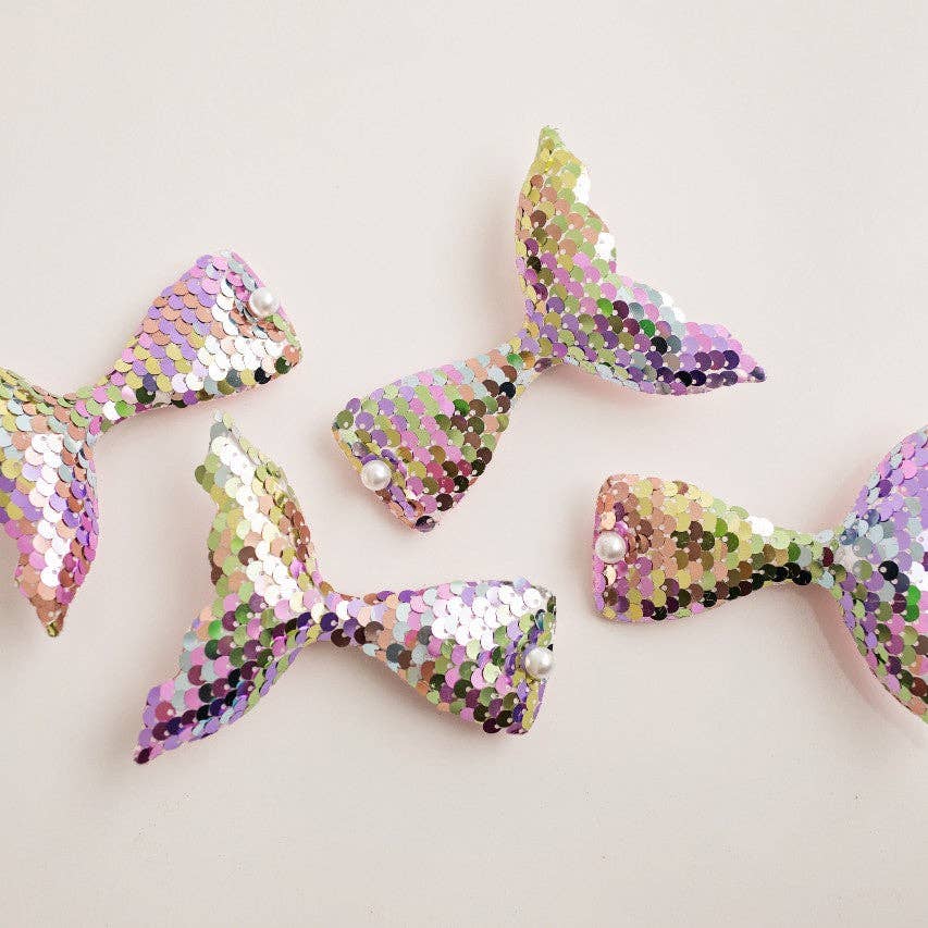 Sparkly Sequin Hair Clip - Rainbow Mermaid Tail Hair Accessory for Women & Girls | Perfect for Parties, Weddings & Everyday Glam