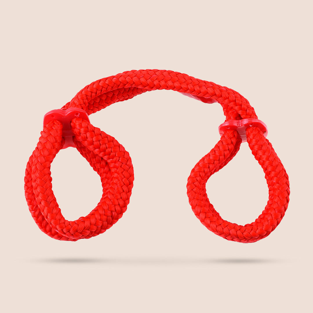 Fetish Fantasy Silk Rope Bondage Cuffs for Beginners - Soft Restraints for Sensual Play & Couples Intimacy | Perfect for Bedroom Bondage, BDSM Starter Kits & Romantic Gift Ideas