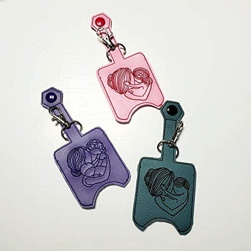 Mom Love Hand Sanitizer Holder Keychain - Portable Sanitizer Clip for Purse, Backpack & Keys - Perfect for Travel, Office & Daily Use
