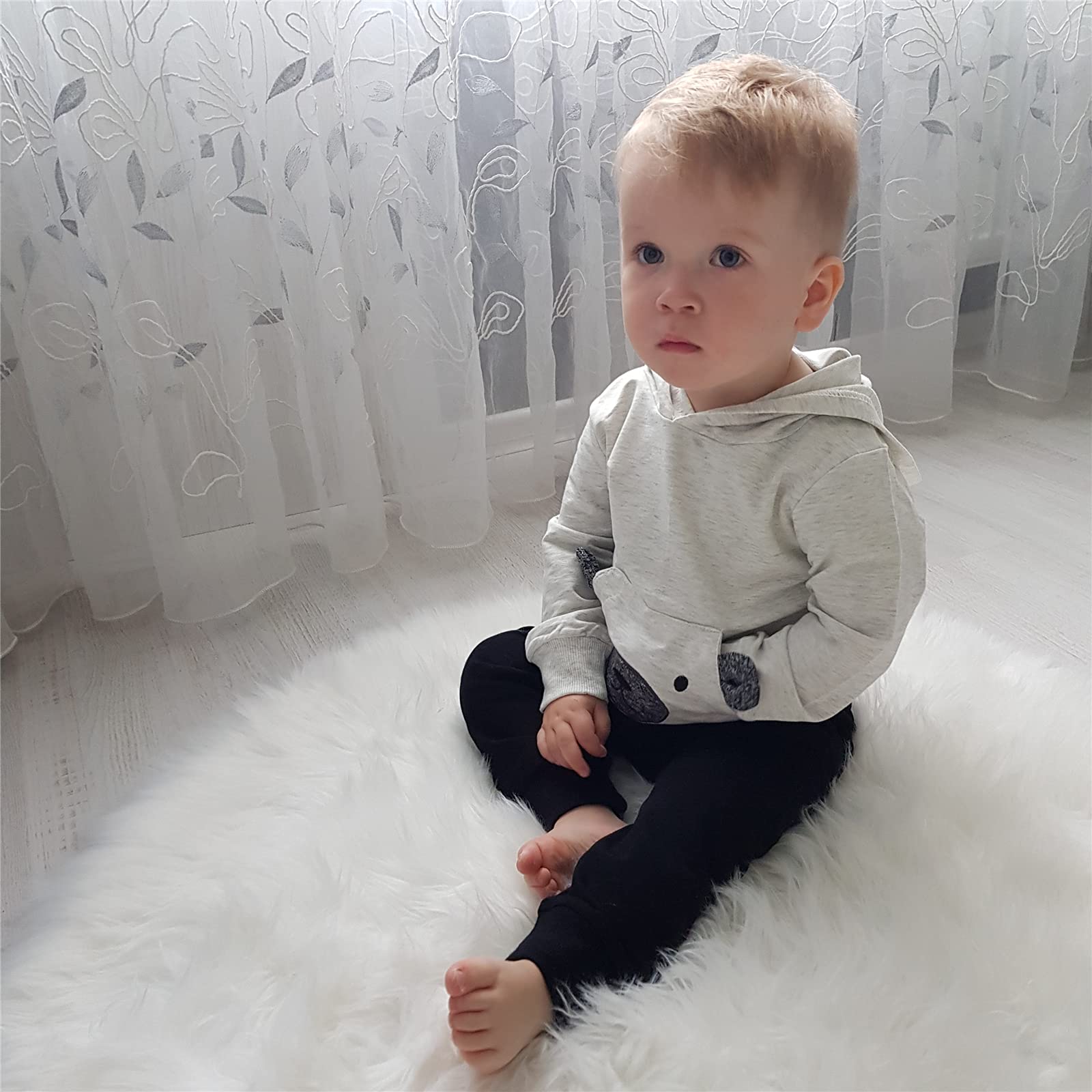 Adorable Animal Print Baby Boy Clothes Set - Soft Long Sleeve Hoodie & Pants Outfit for Toddlers & Infants | Perfect for Playdates, Family Photos & Everyday Comfort