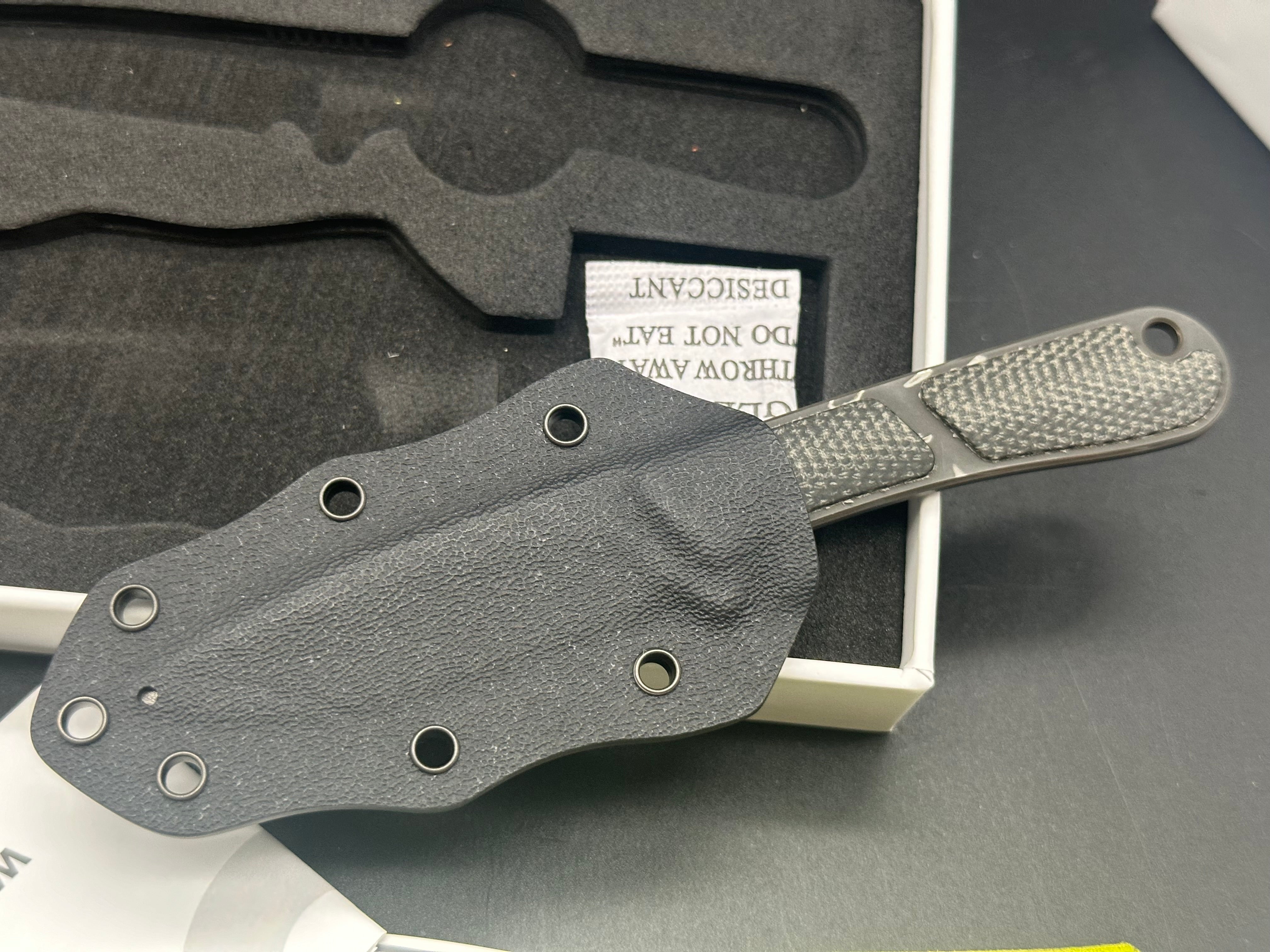 CIVIVI Mini Elementum Fixed Blade Knife - Dark Green Canvas Micarta Handle, Damascus Steel Drop Point - Perfect for Camping, Hiking & Outdoor Adventures