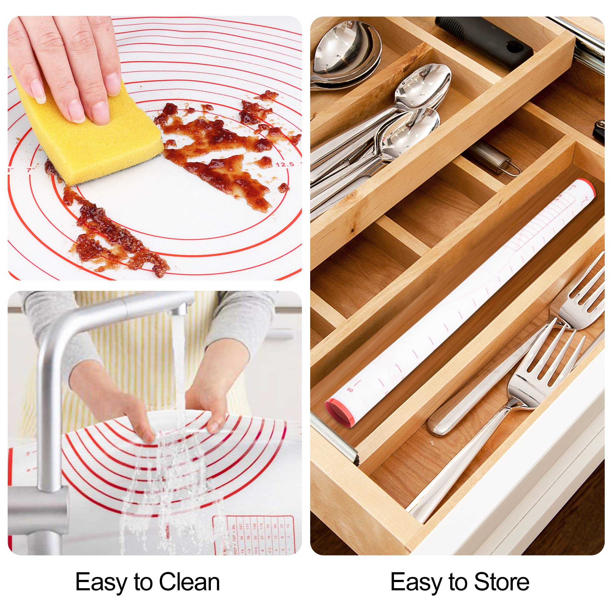 HOOMIL Non-Slip Silicone Baking Mat 28