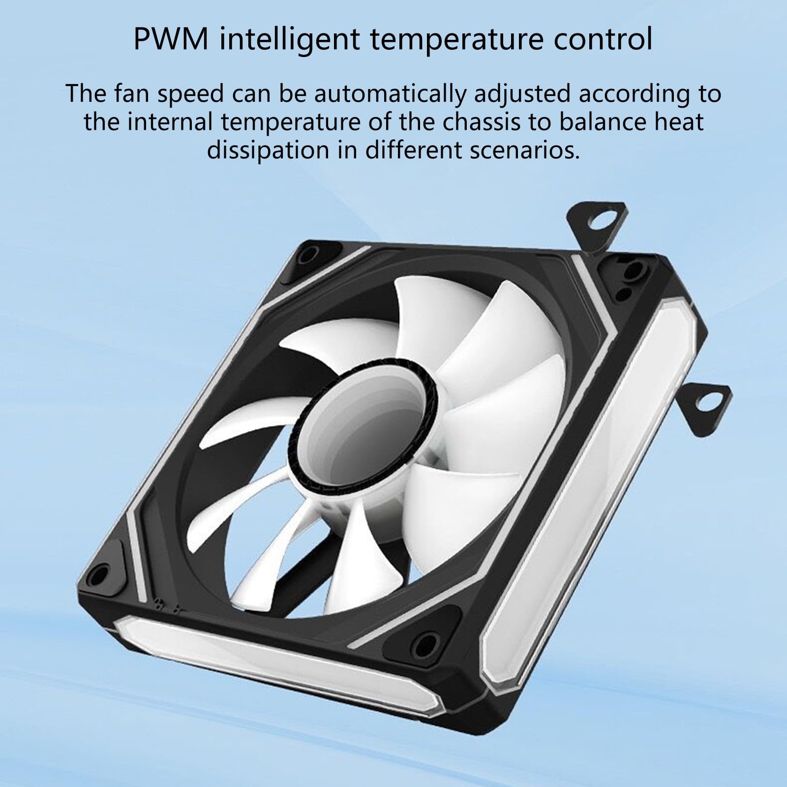 120mm ARGB PC Case Fan with 5V 3Pin Connector - High Performance Cooling Fan for Desktop Computer, Gaming PC & Workstation - Perfect for Case Cooling, RGB Lighting & System Airflow Enhancement