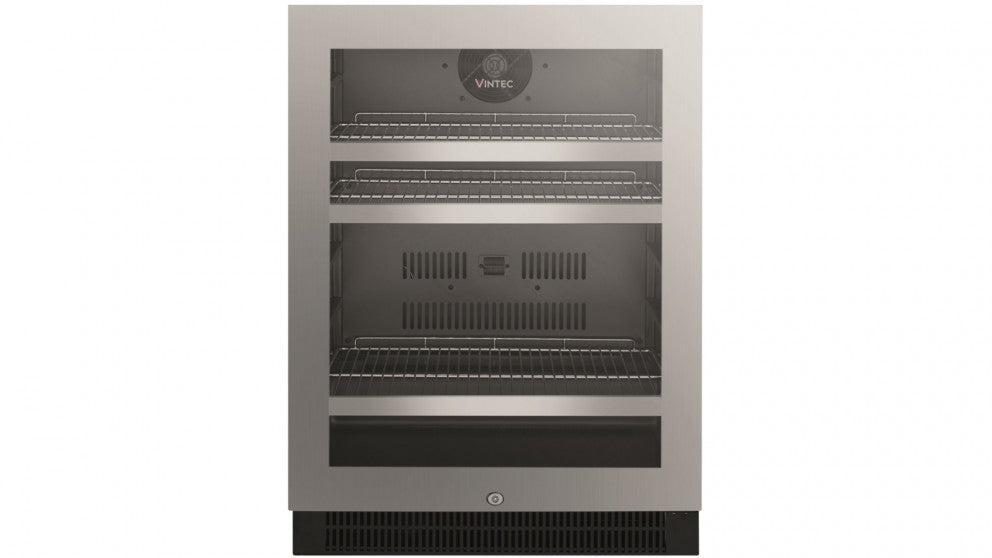 Vintec 100-Bottle Stainless Steel Beverage Cooler & Beer Fridge - VBS050SSB - Perfect for Home Bars, Man Caves & Entertaining Guests
