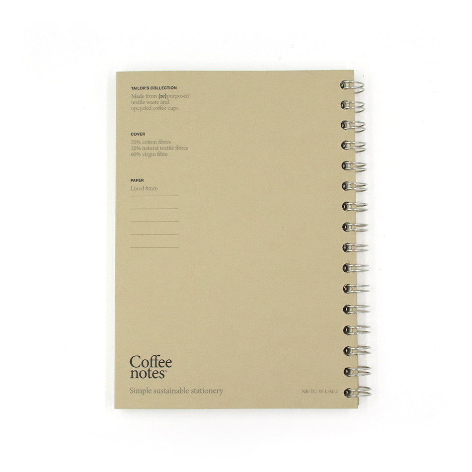 Coffeenotes Medio Wiro Notebook - Camel Tweed Hardcover Journal for Writing, Sketching & Note Taking - Perfect for Office, School & Travel Use