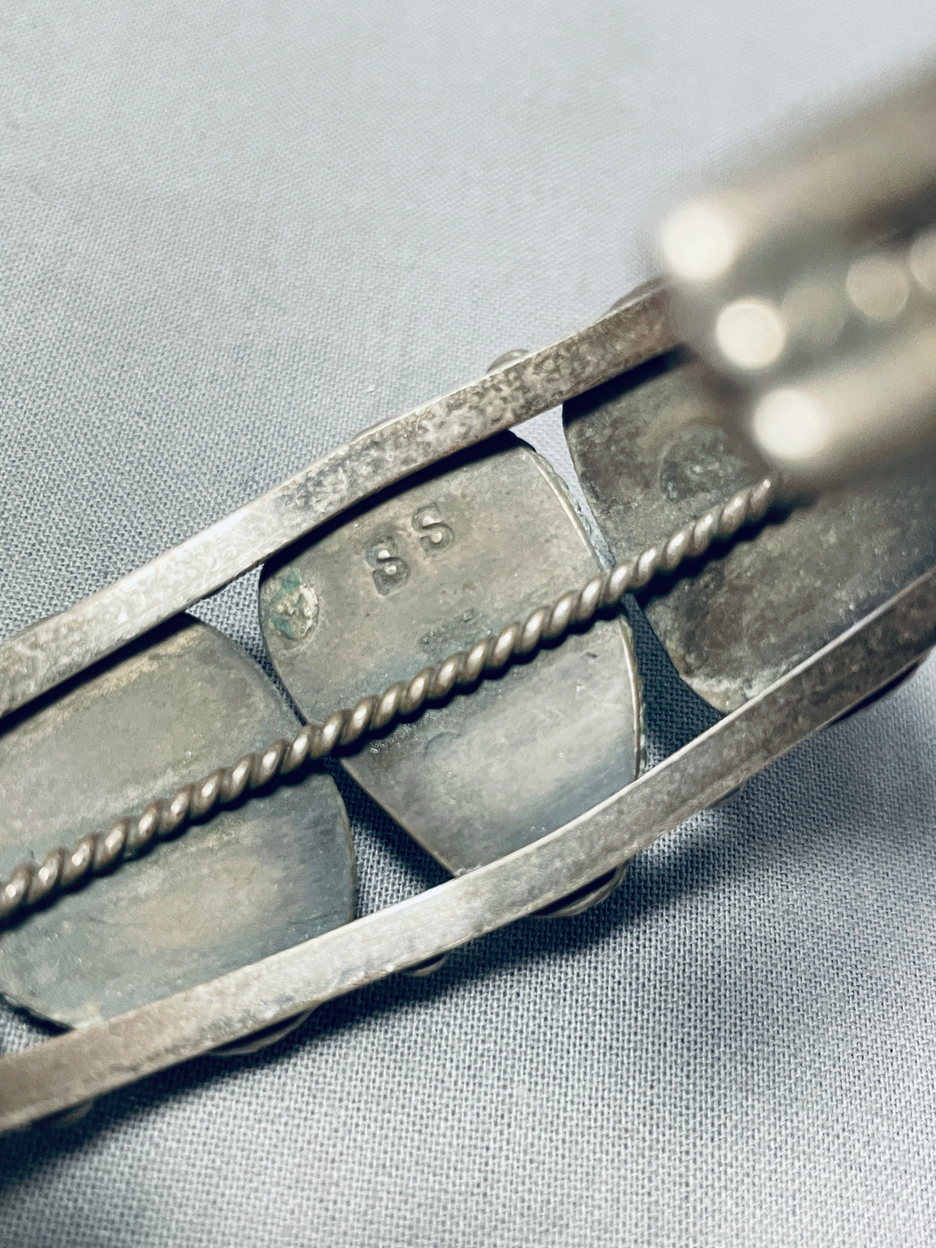 Authentic Vintage Navajo Morenci Turquoise Sterling Silver Bracelet - Handcrafted Native American Jewelry for Women, Gift & Boho Fashion Accessory | Perfect for Festivals, Weddings & Special Occasions