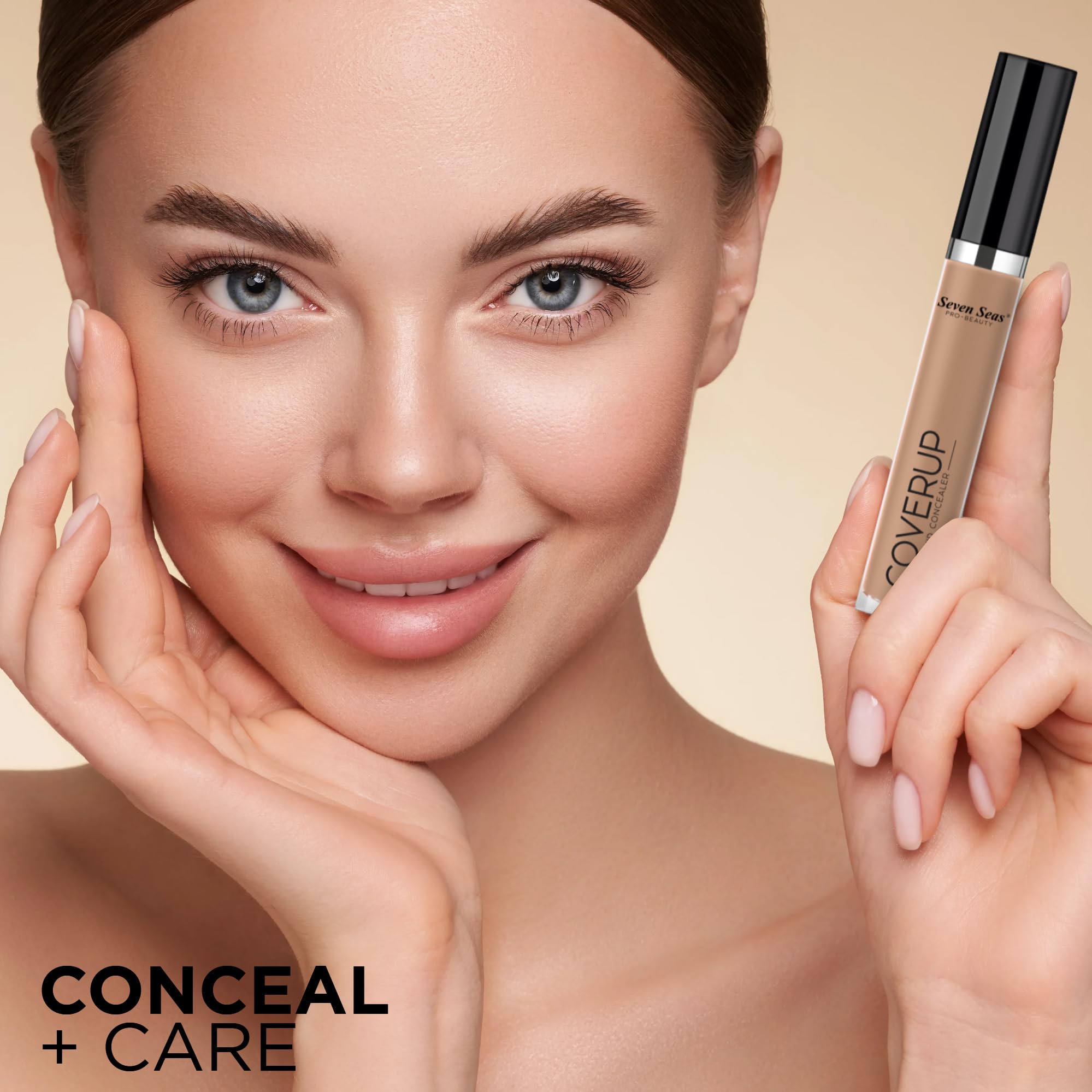 Seven Seas Lightweight Full Coverage Concealer - Long Lasting, Blendable Face Makeup for Dark Circles & Blemishes | Perfect for Everyday Wear & Special Occasions