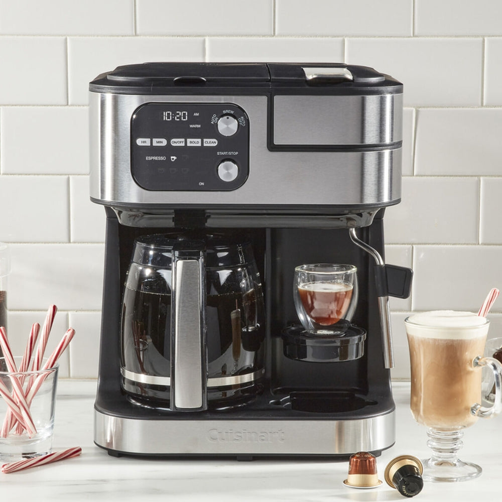Cuisinart Center Barista Bar 4-in-1 Coffee Maker - Espresso, Cold Brew, Drip & Single-Serve - Perfect for Home, Office & Coffee Shops