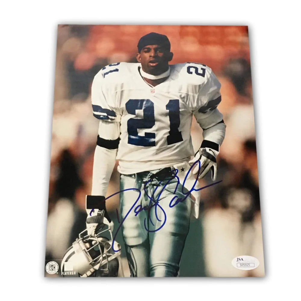 Deion Sanders Autographed 8x10 Photo with JSA COA - Dallas Cowboys #2 - Perfect for Sports Memorabilia Collectors & Man Cave Decor
