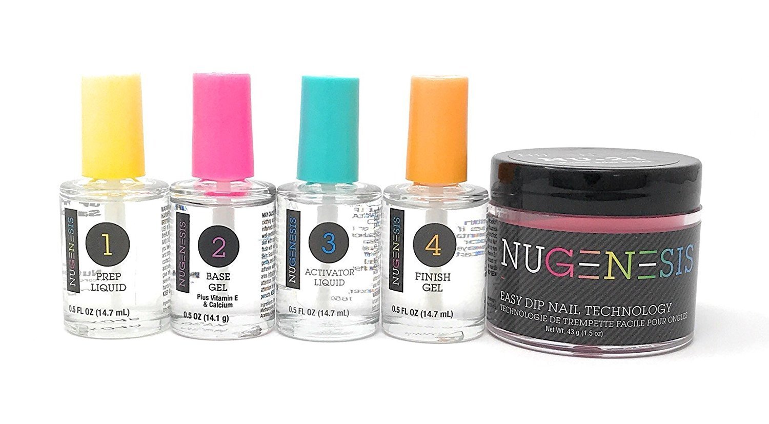 Nugenesis Dip Powder Starter Kit NU 128 - Professional Nail Art Kit for Salon & Home Manicures | Perfect for Vacations, Travel & Special Occasions