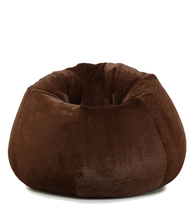 Premium Brown Soft Fur Bean Bag Cover - XXXL Size for Sofa, Couch & Lounge Chair | Ultra-Plush & Luxurious | Perfect for Living Room, Bedroom, Game Room & Dorm Decor