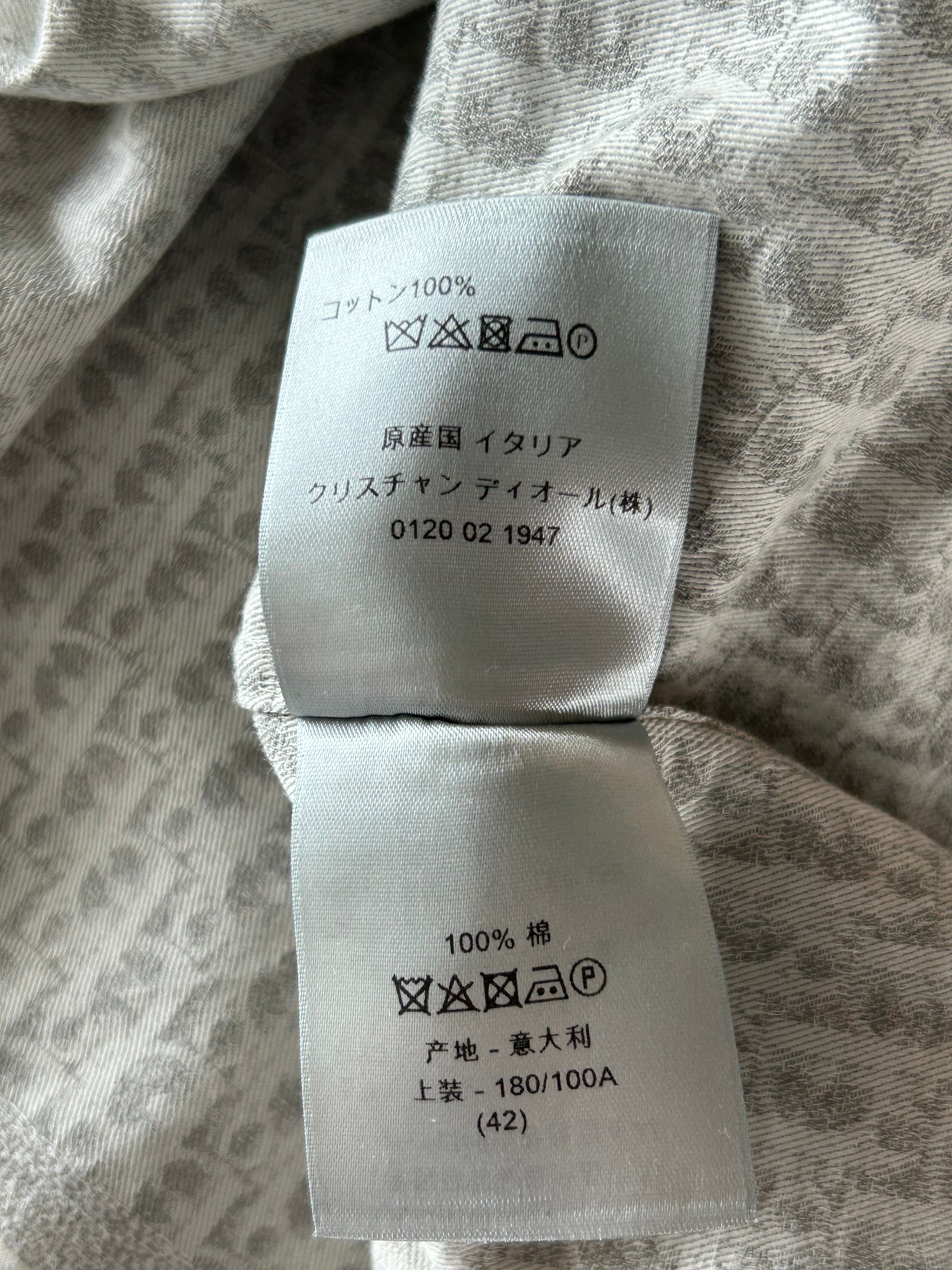 Dior Grey Oblique Button Up Shirt for Men - Luxury Designer Casual & Business Wear - Perfect for Office, Date Night & Special Occasions
