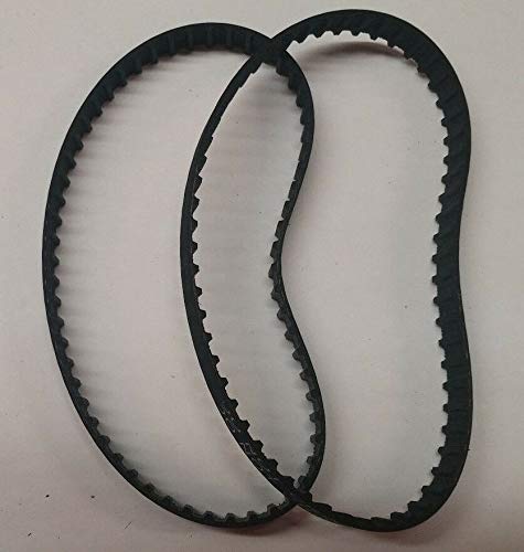 2 Pack 120XL037 Timing Belt - 60 Teeth Cogged Black Rubber Toothed Belt 12
