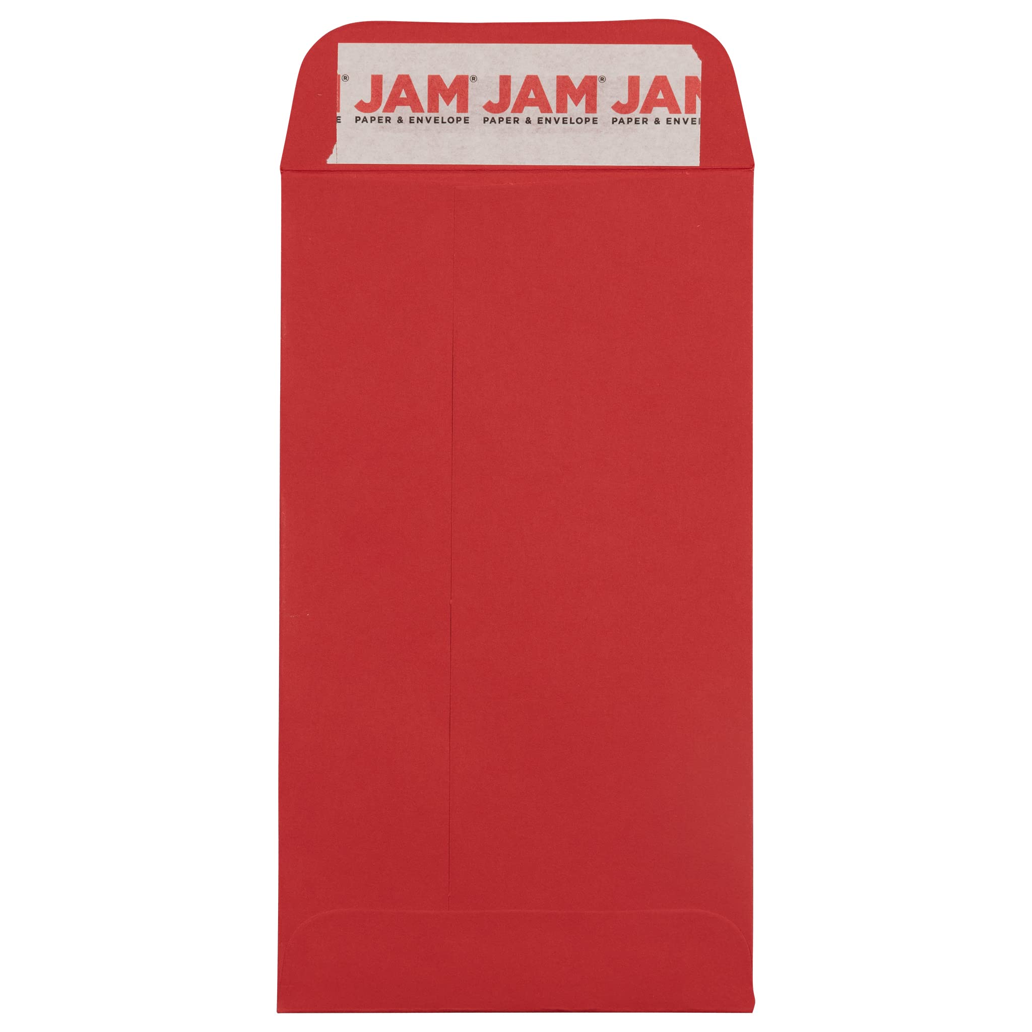 JAM PAPER #5.5 Coin Envelopes 3.125x5.5in - 500pk Red - for Business & Office Use