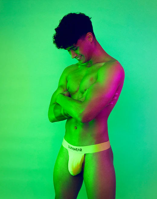 Supawear Neon Thong Lime Green - Sexy & Comfortable Women's Underwear for Night Out, Party, or Special Occasions