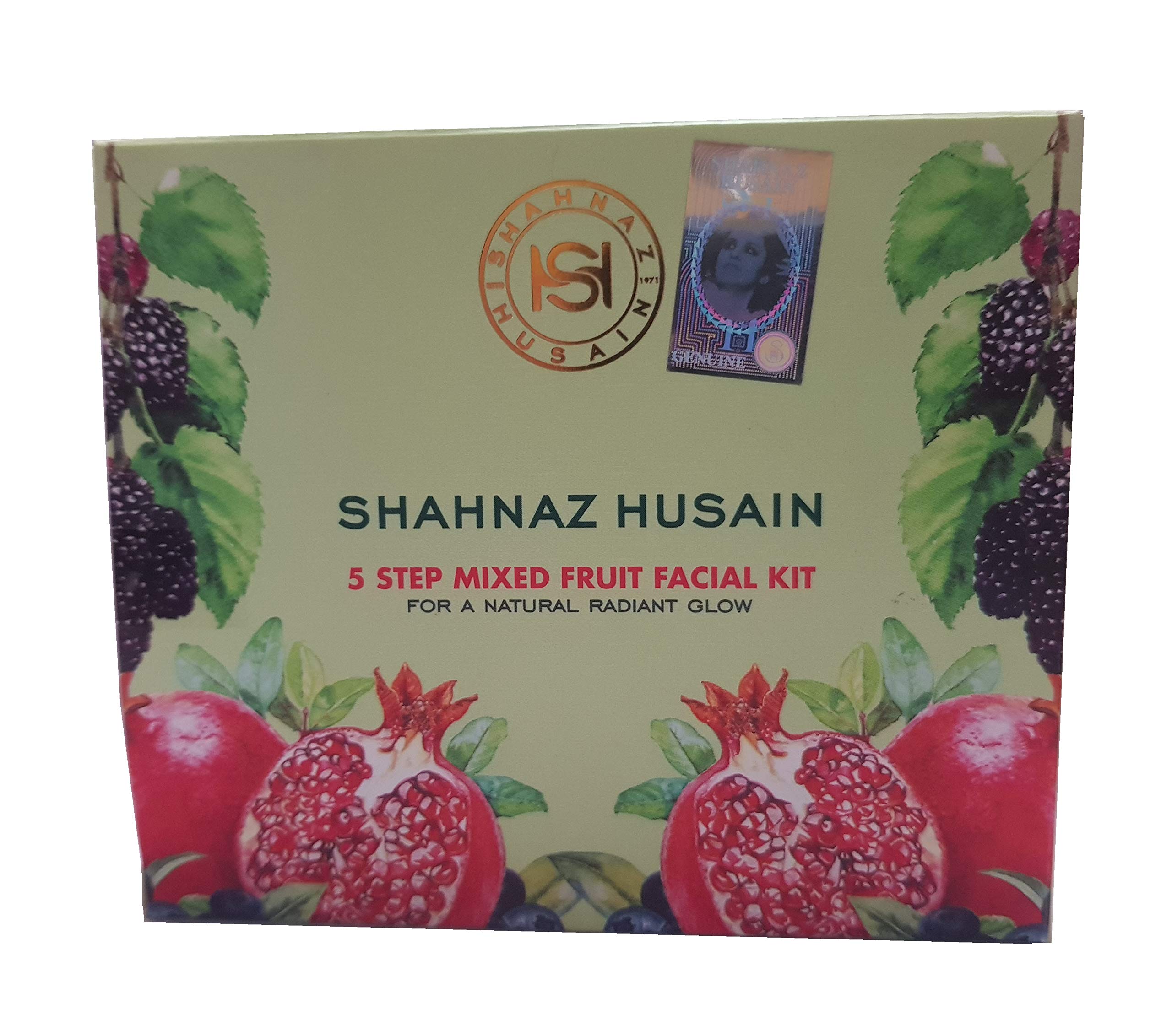 Shahnaz Husain 5-Step Mixed Fruit Facial Kit - 50g | Natural Glow & Anti-Aging Face Care | Perfect for Spa Day & At-Home Skincare Routine