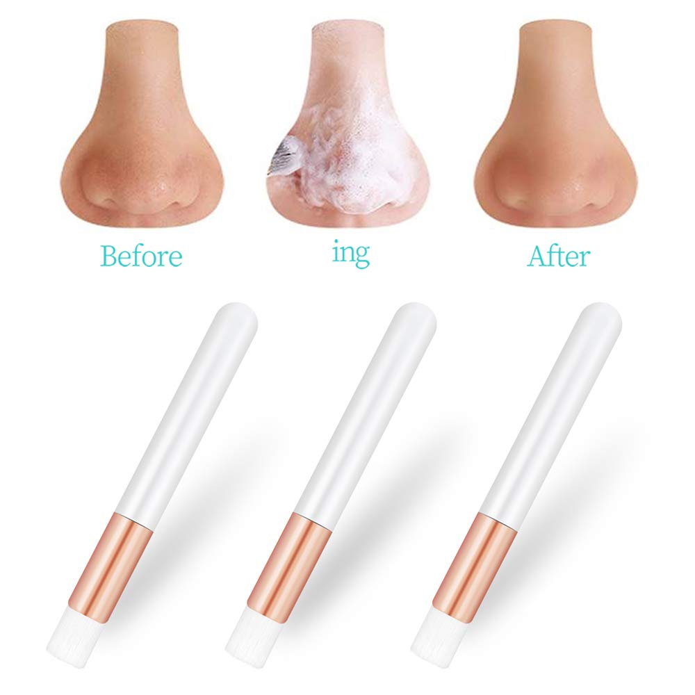 20 Pcs Rose Gold Eyelash & Blackhead Cleansing Brushes - Gentle Lash Shampoo Brush & Nose Cleaning Tool for Makeup Removal & Skin Care - Perfect for Daily Beauty Routine & Spa Treatments