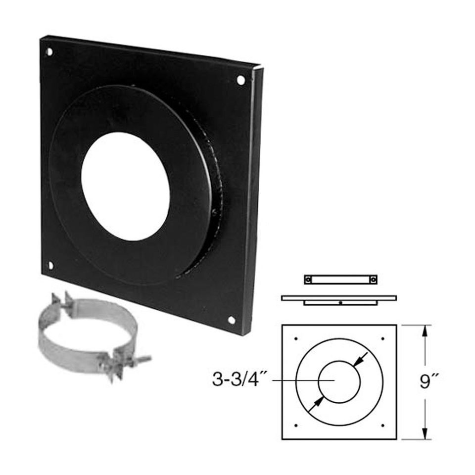 Duravent 3PVP-FS PelletVent Pro 3-Inch Ceiling Support Firestop Spacer for Wood Stove & Fireplace Vents – Perfect for Home Heating Systems & Safety Compliance