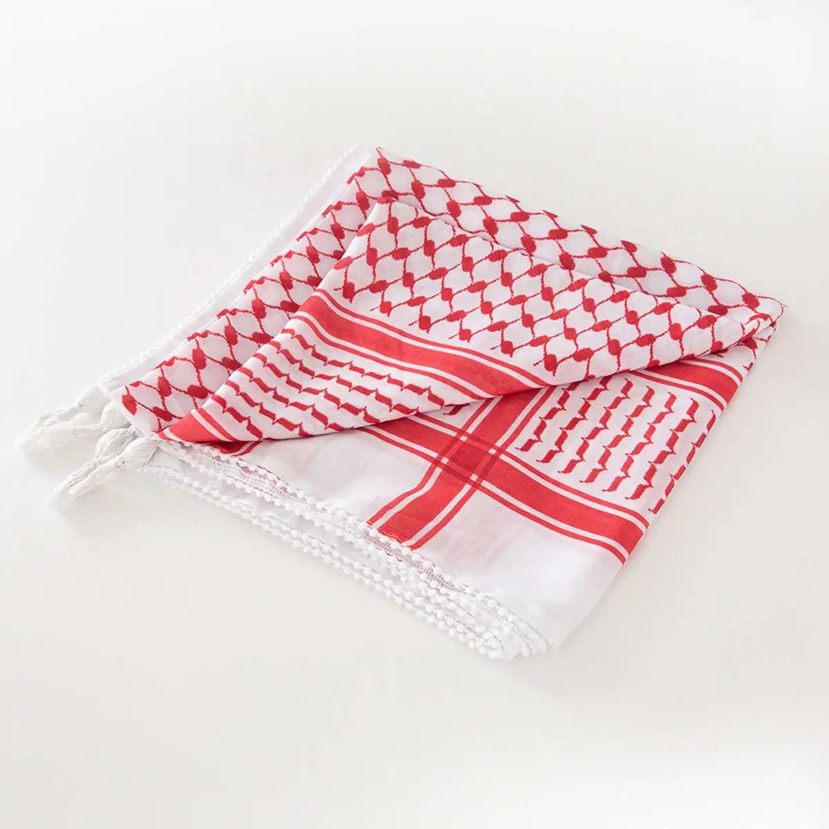 Urgarment Men's & Women's Keffiyeh Scarf - Arab Shemagh Kuffiyeh with Tassels - Cotton Linen Blend - Perfect for Outdoor, Travel & Fashion Accessories