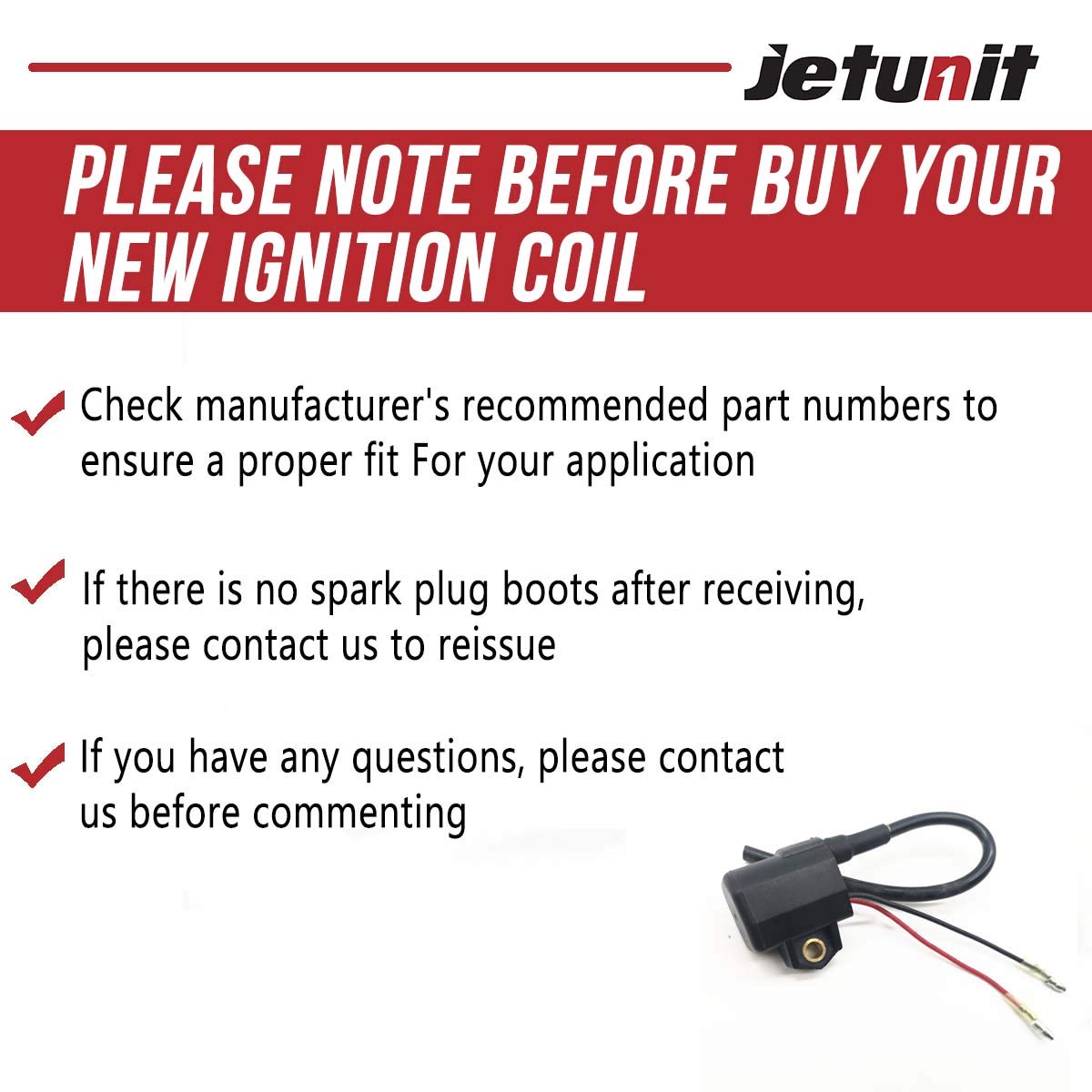 Suzuki Outboard Ignition Coil 33410-94630 33410-92E00 Compatible with 115HP 140HP 150HP 200HP 2-Stroke Engines DT115 DT140 DT150 DT200 (1986-2003) - Perfect for Marine Engine Repair & Boat Maintenance