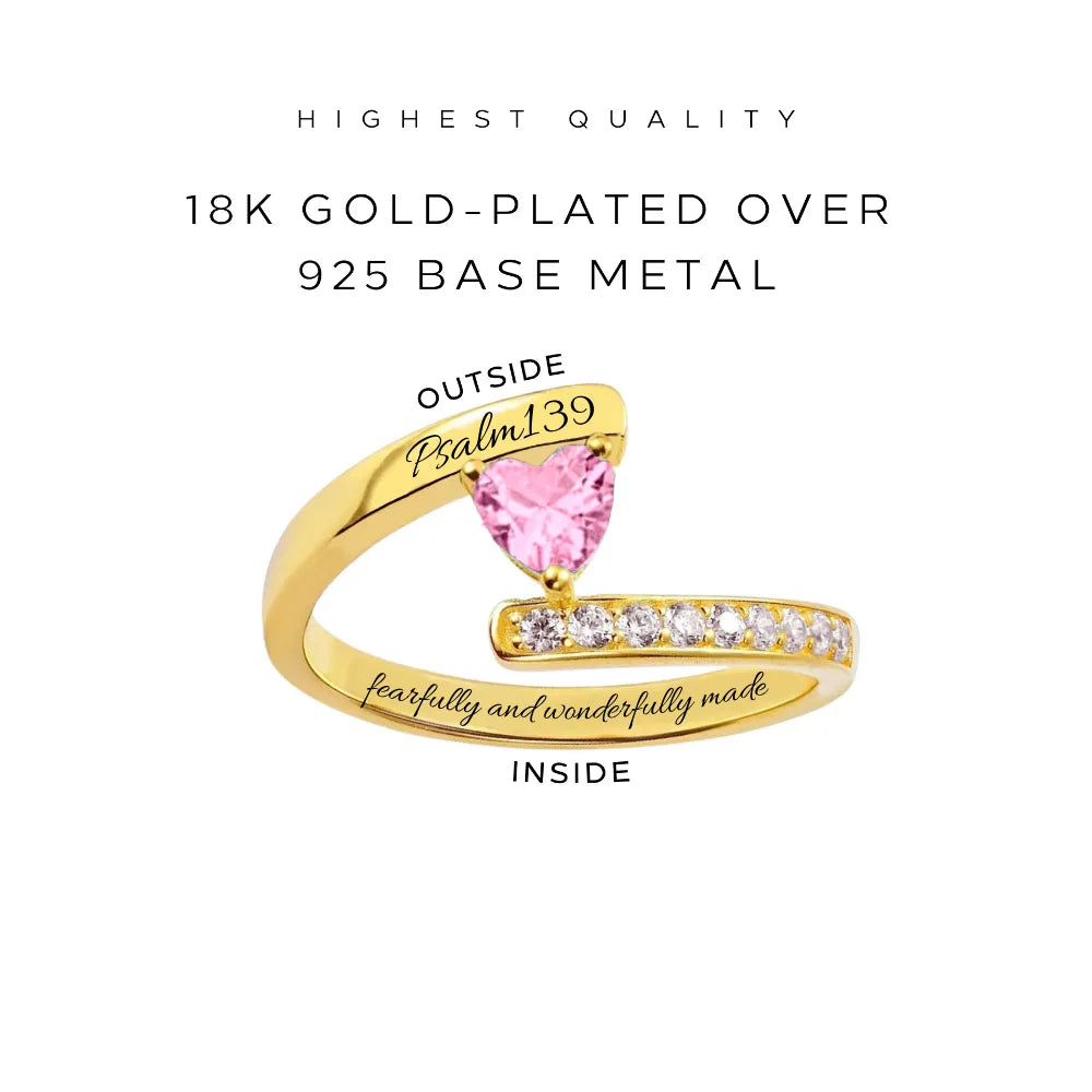 Engraved Interlaced Heart Ring - Sterling Silver Couple Promise Ring for Women & Men - Romantic Gift for Anniversary, Valentine's Day & Weddings